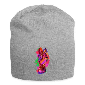 Buntes Pferd Wpap Art Geometrische Pop Art - Jersey-Beanie - Grau meliert - Vorne
