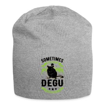 Degu owner shrub rat forest degu - Jersey Beanie - heather grey - Front