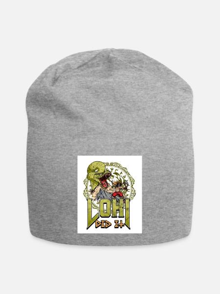 Schlange - Jersey-Beanie - Grau meliert