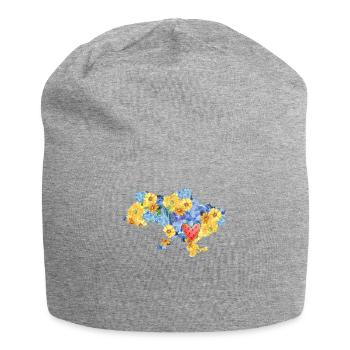 Plan de contour de la ville ukrainienne de Kherson - Bonnet en jersey - gris chiné - Devant