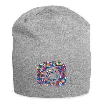 Camera Photo Camera Lens - Jersey Beanie - heather grey - Front