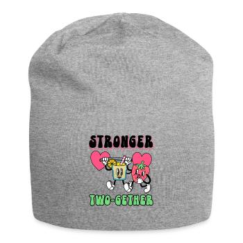 Le couple de la Saint-Valentin plus fort ensemble à vie - Bonnet en jersey - gris chiné - Devant
