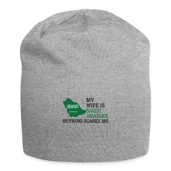 Nichts macht mir Angst Saudi-Arabische Ehefrau - Jersey-Beanie - Grau meliert - Vorne