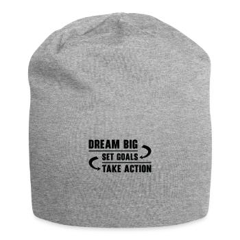 Objectif Vie Citations Message positif Motivant - Bonnet en jersey - gris chiné - Devant