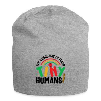 Back to School Shirt, Good Day To Teach Humans - Jersey Beanie - heather grey - Front