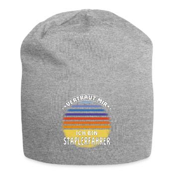 VERTRAUT MIR ICH BIN STAPLERFAHRER - Jersey-Beanie - Grau meliert - Vorne