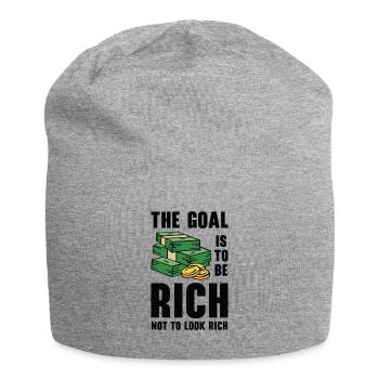 Objectifs d’argent Citations de vie Message positif - Bonnet en jersey - gris chiné - Devant