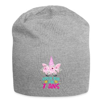 Enfant T Shirt 7 Ans Fille Anniversaire Cadeau - Jersey Beanie - heather grey - Front