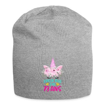 Enfant T Shirt 73 Ans Fille Anniversaire Cadeau - Jersey Beanie - heather grey - Front