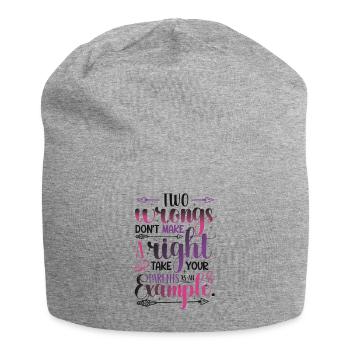 Zwei Ungerechtigkeiten Ergeben Kein Recht. - Jersey-Beanie - Grau meliert - Vorne