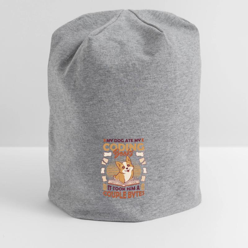 Dog Bytes Code Computer Joke Programming Jersey Beanie