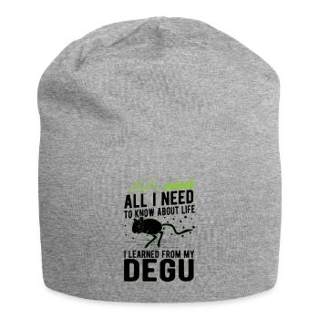 Degu owner shrub rat forest degu - Jersey Beanie - heather grey - Front