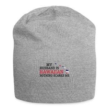 Rien ne me fait peur mari hawaïen - Bonnet en jersey - gris chiné - Devant