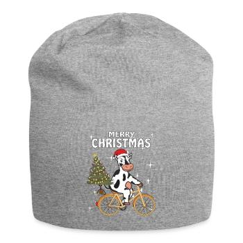 KUH FAHRRAD WEIHNACHTEN MERRY CHRISTMAS - Jersey-Beanie - Grau meliert - Vorne