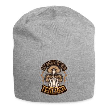 Lass Die Natur Dein Lehrer Sein, Pilz - Jersey-Beanie - Grau meliert - Vorne