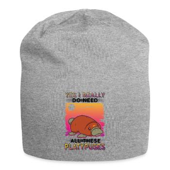 Ornithorynque Cadeau Ornithorynque - Bonnet en jersey - gris chiné - Devant