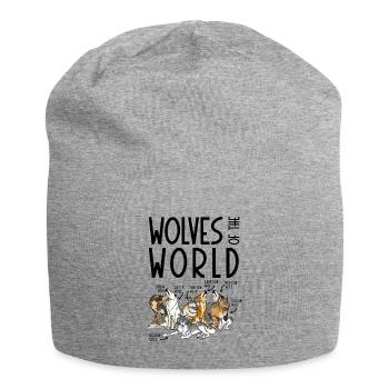 Les loups du monde - Bonnet en jersey - gris chiné - Devant