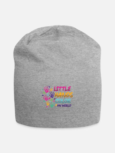 Little Hands Color My World Kindergarten Lehrerin - Jersey-Beanie - Grau meliert