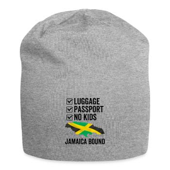 Luggage Passport No Kids Jamaica Bound - Jersey Beanie - heather grey - Front