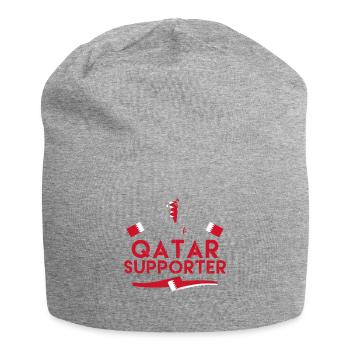 fan of Qatar supporter. Supporter of qatar. - Jersey Beanie - heather grey - Front