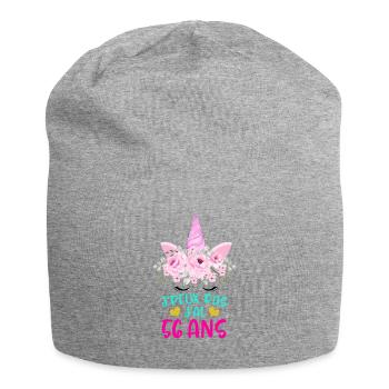 Enfant T Shirt 56 Ans Fille Anniversaire Cadeau - Jersey Beanie - heather grey - Front