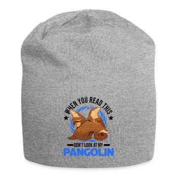 Pangolin Geschenk Schuppentier - Jersey-Beanie - Grau meliert - Vorne