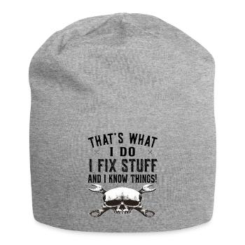 That's what I do I fix stuff - Mechaniker - Jersey-Beanie - Grau meliert - Vorne