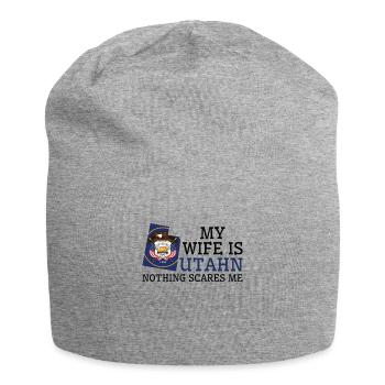 Nichts macht mir Angst Utahn Ehefrau Utah - Jersey-Beanie - Grau meliert - Vorne