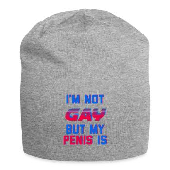 Ich bin nicht schwul, aber mein Penis ist - Jersey-Beanie - Grau meliert - Vorne