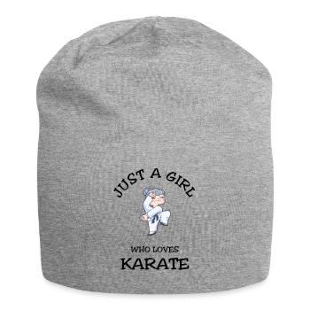 Juste une fille qui aime le karaté - Bonnet en jersey - gris chiné - Devant