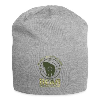 Hunting With Dad Bear Hunting Shooting Sport - Jersey Beanie - heather grey - Front