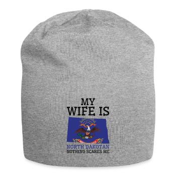 Nichts macht mir Angst North Dakotan Frau North - Jersey-Beanie - Grau meliert - Vorne