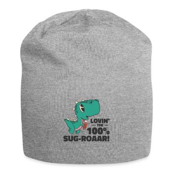 Niedliche Blase Milktea Drink Fan Lover T-rex - Jersey-Beanie - Grau meliert - Vorne