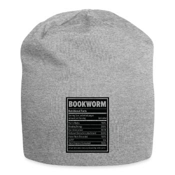 Book Lover Bookworm Nutritional Values Reader - Jersey Beanie - heather grey - Front