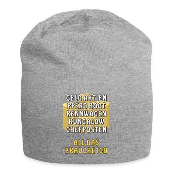 GELD MÜNZEN AKTIEN PFERD BOOT - Jersey-Beanie - Grau meliert - Vorne