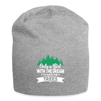 Wald Abenteuer Berge Bäume Naturschutz - Jersey-Beanie - Grau meliert - Vorne