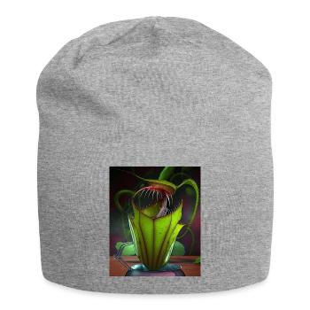 Drôle de pichet graphique Plant Art Cool Nepenthes - Bonnet en jersey - gris chiné - Devant