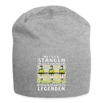 TISCHFUSSBALL MIT DEN STANGEN IN DEN HÄNDEN - Jersey-Beanie - Grau meliert - Vorne