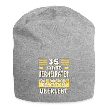 35 JAHRE VERHEIRATET - Jersey-Beanie - Grau meliert - Vorne