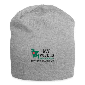 Nothing Scares Me Bangladeshi Wife Bangladesh - Jersey Beanie - heather grey - Front