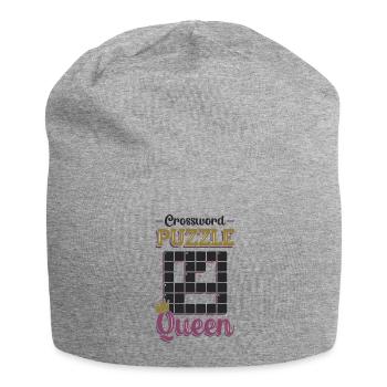 Crossword Puzzle Queen Crossword Puzzle Puzzle - Jersey Beanie - heather grey - Front