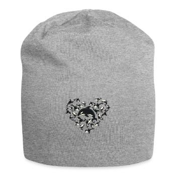 Whale lovers, orca.. - Jersey Beanie - heather grey - Front