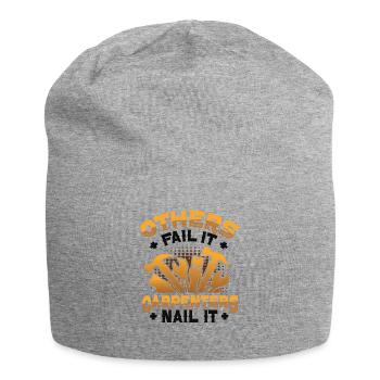 Andere Scheitern,Tischler Nageln, Holzbearbeitung - Jersey-Beanie - Grau meliert - Vorne