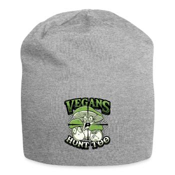 Veganer Jagen Zu Pilzjagd - Jersey-Beanie - Grau meliert - Vorne