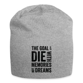 Goal Life Quotes Memories Message positif - Bonnet en jersey - gris chiné - Devant