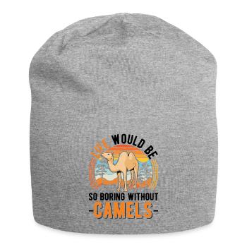 Cadeau Chameau Dromadaire Camel Big Camel - Bonnet en jersey - gris chiné - Devant
