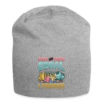 Nur Noch Eine Koralle Verspreche Ich, Riffbecken - Jersey-Beanie - Grau meliert - Vorne