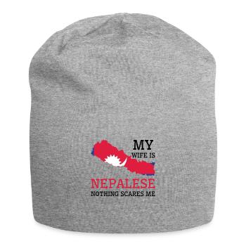 Nichts macht mir Angst Nepalesische Frau Nepal - Jersey-Beanie - Grau meliert - Vorne