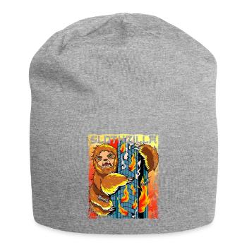 Slothzilla japanisches Faultier Japan Sonne - Jersey-Beanie - Grau meliert - Vorne