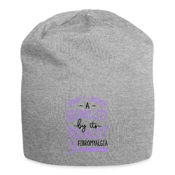 Don`t Judge A Disability Fibromyalgia Awareness - Jersey Beanie - heather grey - Front